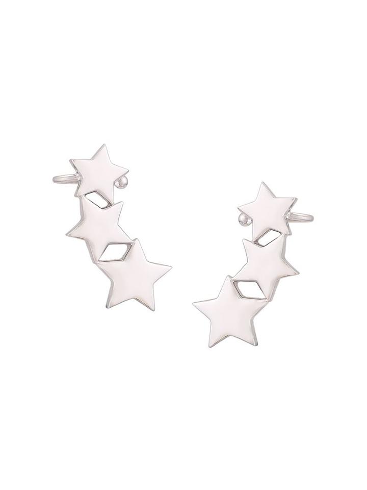 Alinka 18kt White Gold 'stasia' Triple Star Ear Cuff, Women's