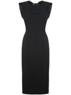 Alberta Ferretti Cap-sleeved Pencil Dress - Black