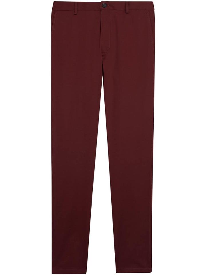 Burberry Slim Fit Cotton Chinos - Red