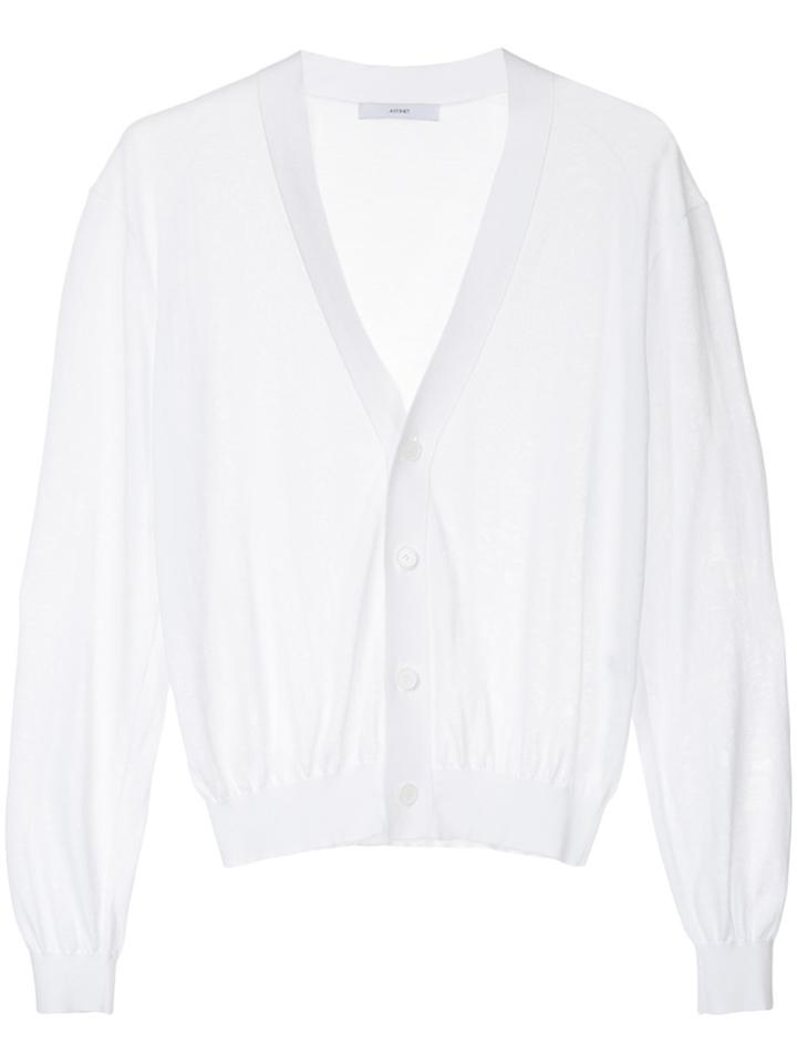 Astraet Deep V-neck Cardigan - White