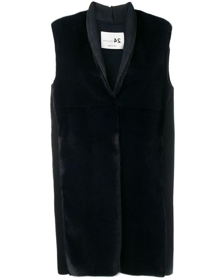Manzoni 24 Long Fur Gilet - Blue