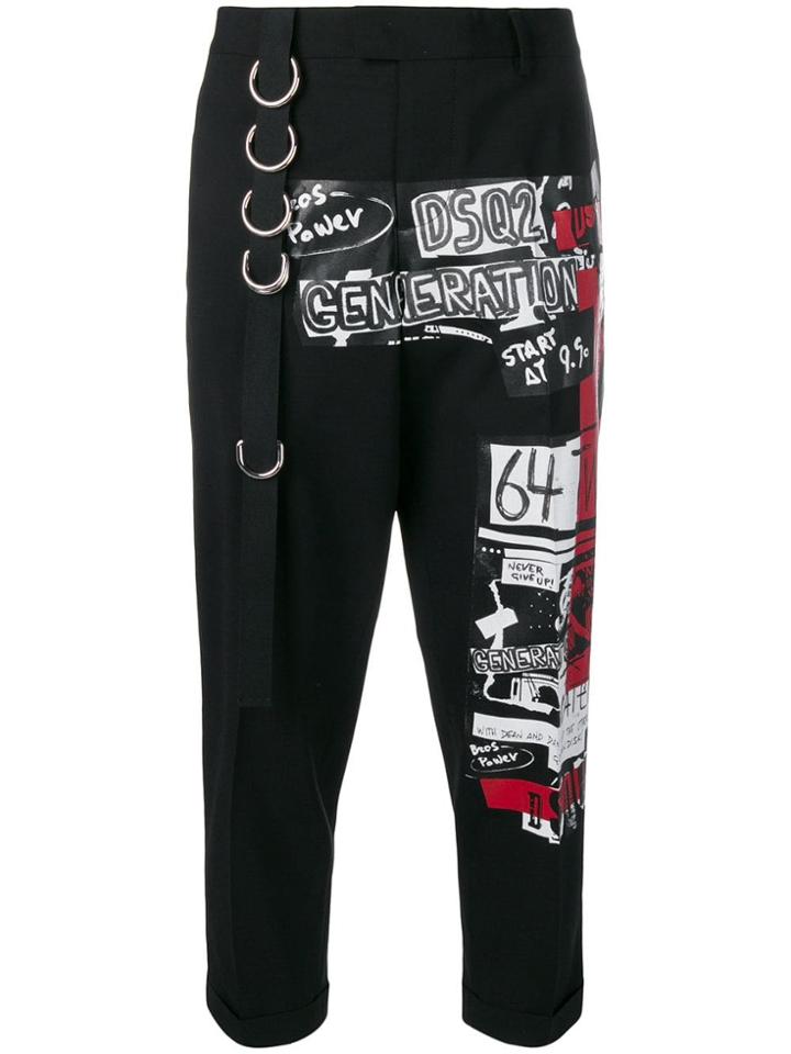 Dsquared2 Punk Print Hockney Trousers - Black