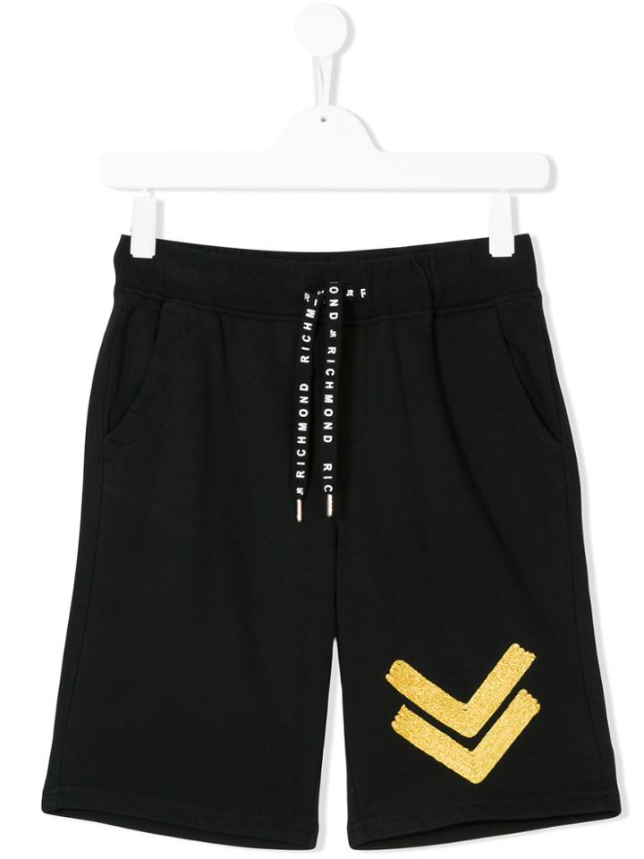 John Richmond Kids Arrow Detail Shorts - Black