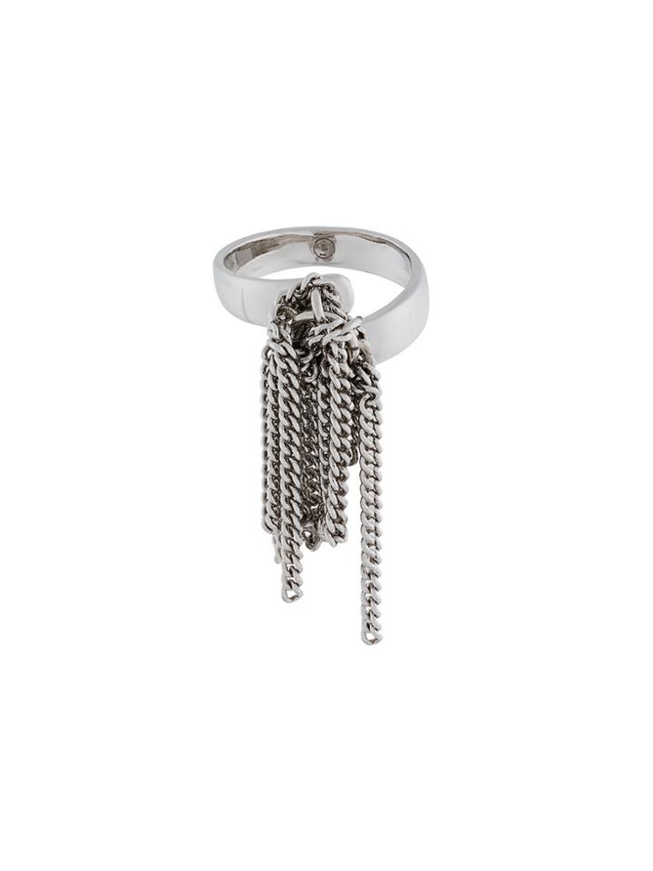 Mm6 Maison Margiela Chained Ring - Metallic