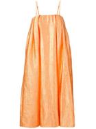 Simone Rocha Sleeveless Brocade Evening Dress - Orange