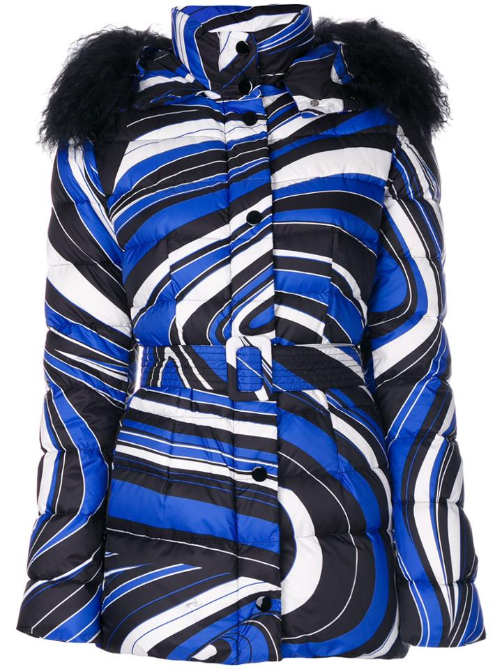 Emilio Pucci Swirled Padded Jacket - Blue