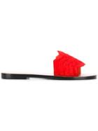 Nicholas Kirkwood Exclusive Chevron Slides - Red
