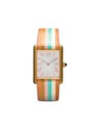 La Californienne Multicoloured Flamingo Stripe Leather Cartier Tank