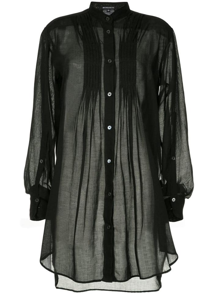 Ann Demeulemeester Pleated Blouse - Black
