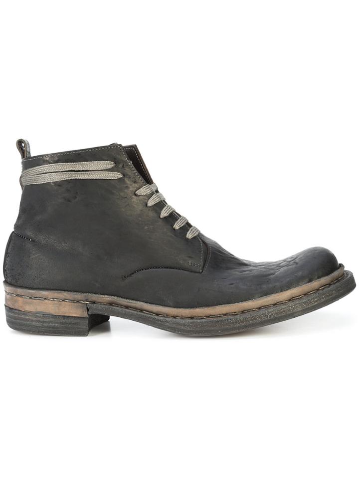 Taichi Murakami Lace-up Work Boots - Black