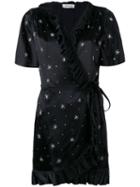 Attico - Beaded Stars Wrap Dress - Women - Polyamide/spandex/elastane/acetate/glass - 3, Women's, Black, Polyamide/spandex/elastane/acetate/glass