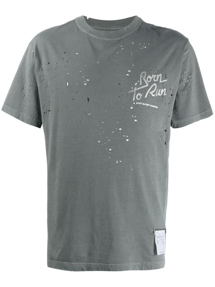Satisfy Born To Run Holey T-shirt - Grey