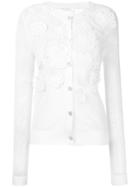 Chloé 3d Floral Cardigan - White