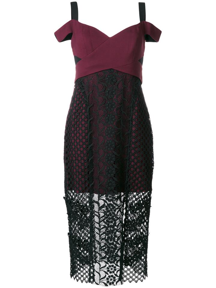 Three Floor Sonnet Lace Dress - Red
