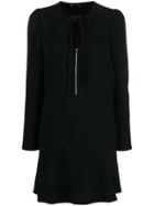 Proenza Schouler Textured Crepe Long Sleeve Dress - Black