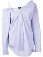 Theory 'tamalee' Striped Shirt, Women's, Size: 8, Blue, Cotton