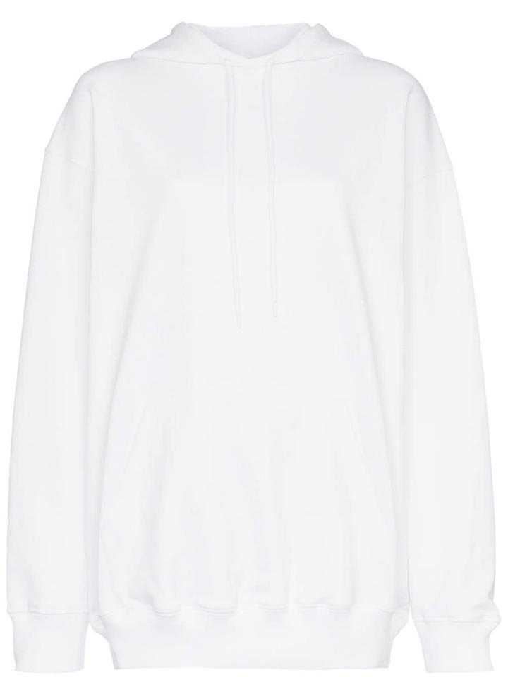Balenciaga Logo Print Hooded Sweatshirt - White