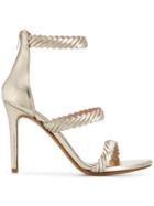 Albano Textured Strap Sandals - Gold