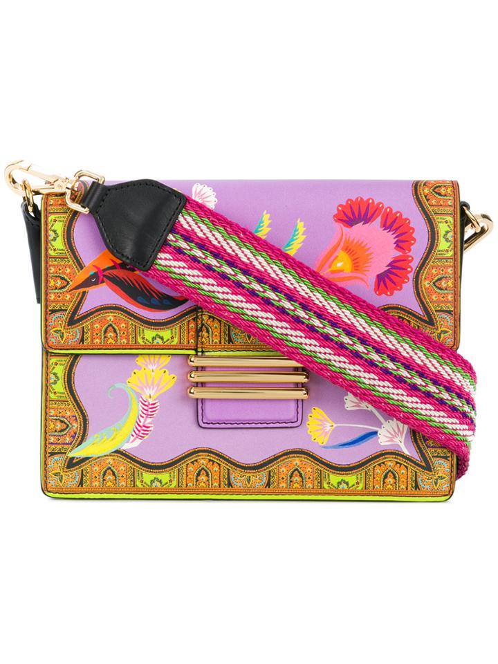 Etro Floral Pasiley Shoulder Bag - Pink & Purple