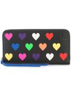 Loewe Hearts Zip Around Wallet - Black