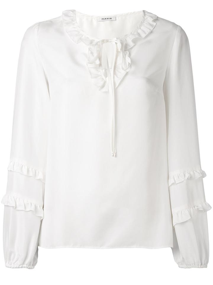 P.a.r.o.s.h. - Sia Blouse - Women - Silk - S, Women's, White, Silk