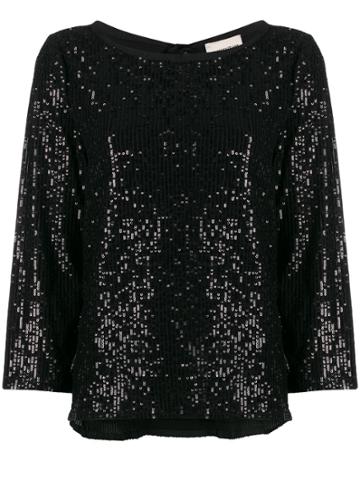 Semicouture Sequin-embroidered Top - Black