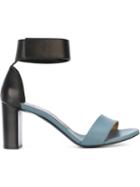 Chloé Ankle Strap Sandals, Women's, Size: 38.5, Blue, Calf Leather/leather