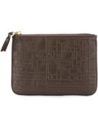 Comme Des Garçons Wallet 'embossed Logo' Purse - Brown