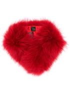 Mr & Mrs Italy Racoon Fur Scarf - Red