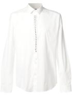 Les Hommes Studded Placket Shirt - White