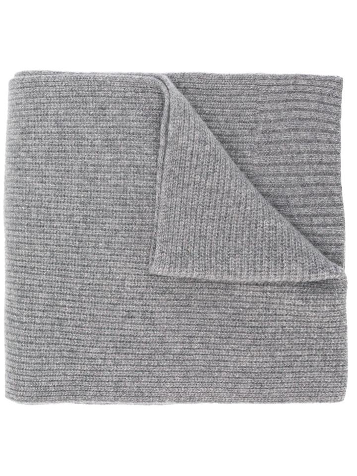 Closed Long Neck Scarf - Grey