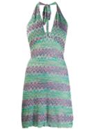 Missoni Pre-owned 1990's Fitted Zig-zag Dress - Green