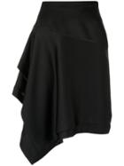 Gloria Coelho Asymmetric Skirt, Women's, Size: G, Black, Acetate/polyester