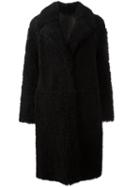Drome Oversized Fur Coat, Women's, Size: Medium, Black, Lamb Fur