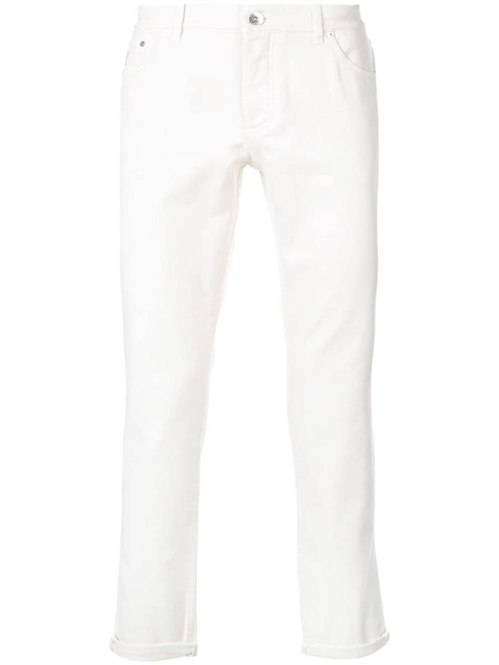 Brunello Cucinelli Cropped Jeans - White