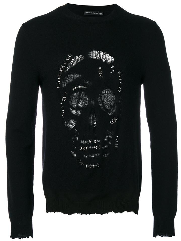 Alexander Mcqueen Skull Print Top - Black
