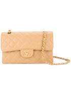 Chanel Vintage Quilted Cc Logos Chain Bag - Nude & Neutrals