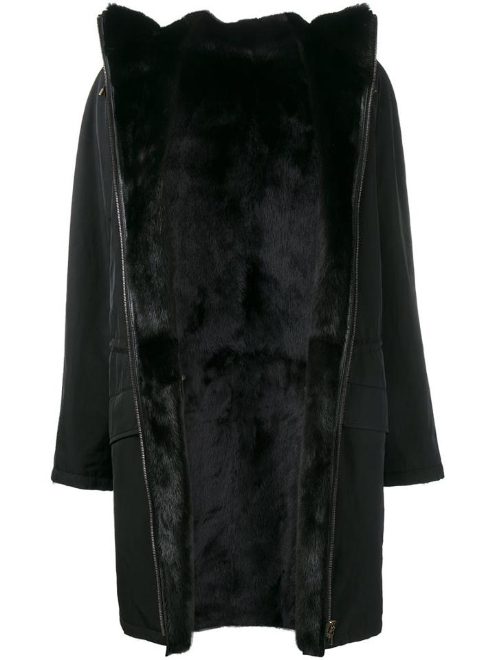 Army Yves Salomon Mink And Lamb Fur Lined Coat