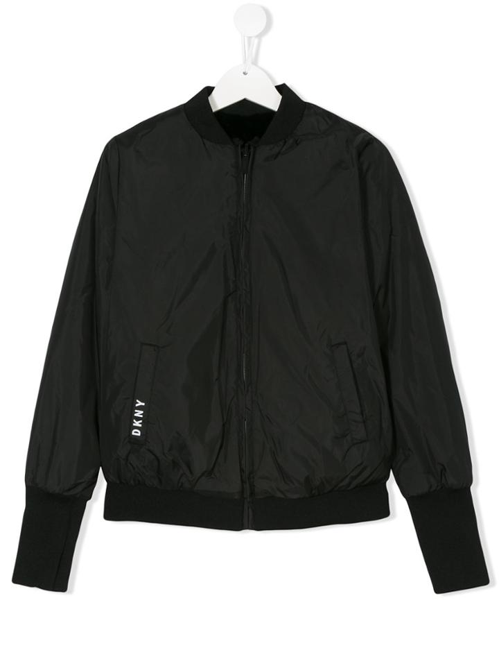 Dkny Kids Teen Bomber Jacket - Black