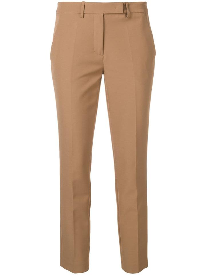 Blanca Cropped Tailored Trousers - Brown