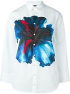 Dsquared2 Floral Print Shirt, Women's, Size: 38, White, Cotton