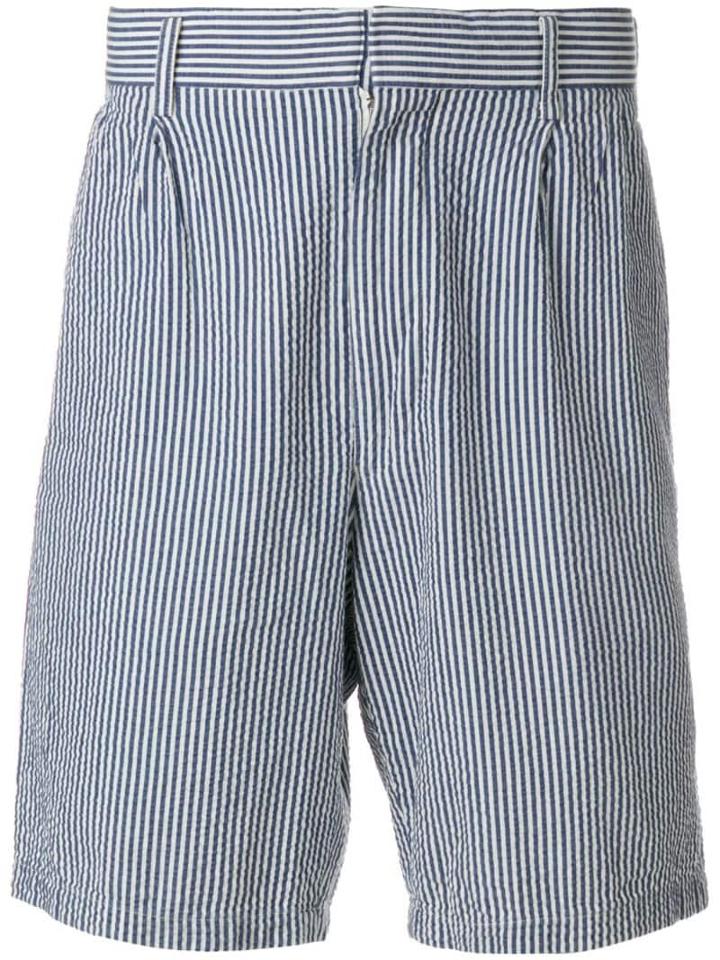 Junya Watanabe Comme Des Garçons Pre-owned Striped Shorts - Blue