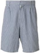 Junya Watanabe Comme Des Garçons Pre-owned Striped Shorts - Blue