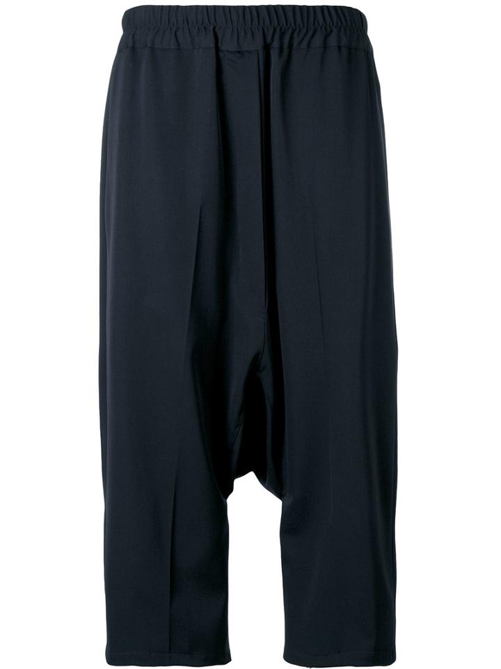 Jil Sander - Drop-crotch Cropped Trousers - Women - Wool - 36, Black, Wool