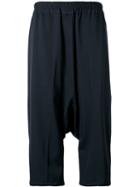 Jil Sander - Drop-crotch Cropped Trousers - Women - Wool - 36, Black, Wool