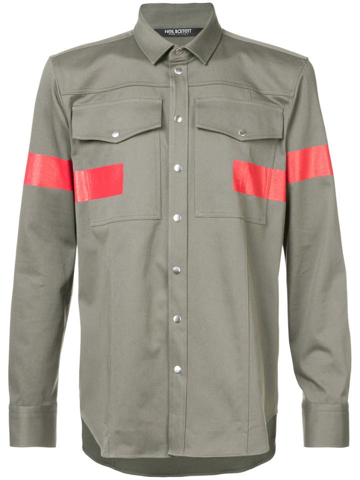 Neil Barrett Tape Detail Shirt - Green