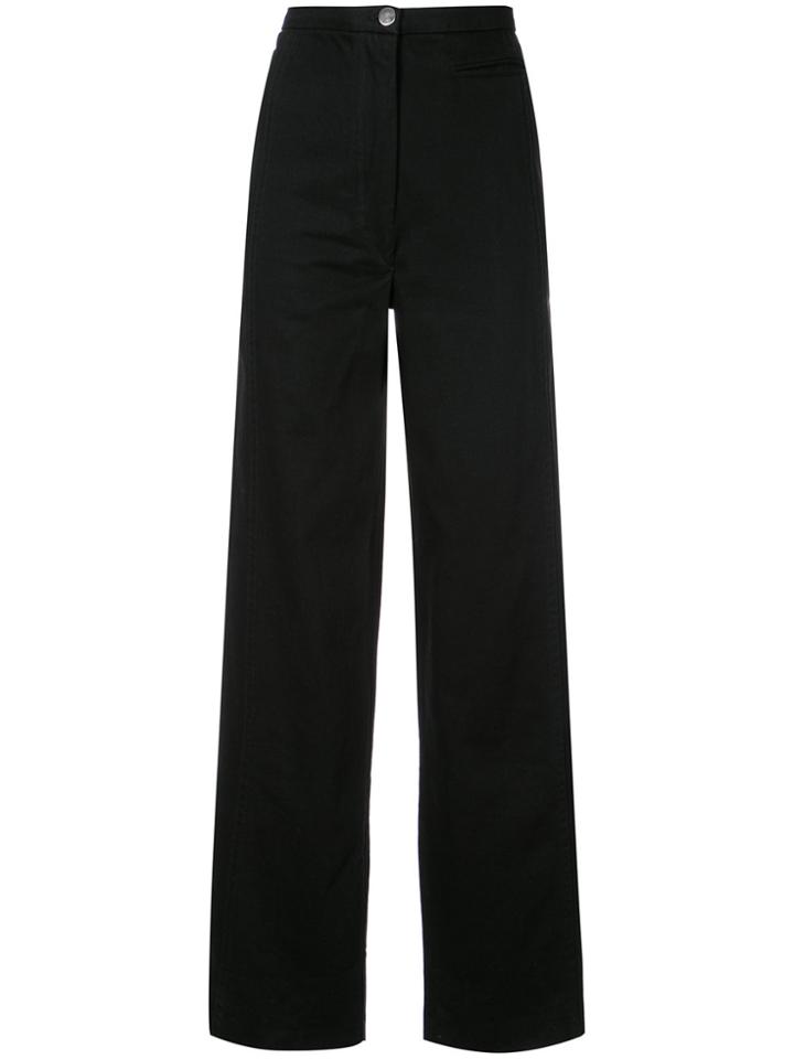 Lemaire High-waisted Straight Trousers - Black