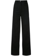 Lemaire High-waisted Straight Trousers - Black