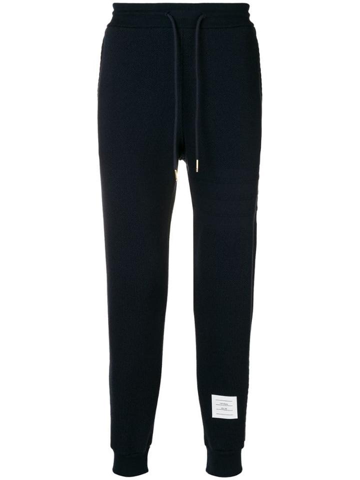 Thom Browne 4-bar Honeycomb Piqué Sweatpants - Blue