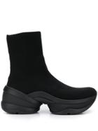 Michael Michael Kors Olympia Stretch Knit Sock Sneakers - Black